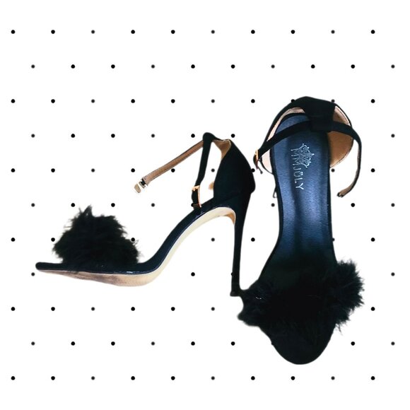 MMJULY fluffy feather stiletto sandal SIZE 39 - Picture 4 of 4